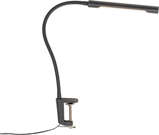 QAZQA lionard - Moderne Dimbare LED Tafellamp met Dimmer - 1 lichts - H 45.5 cm - Zwart - Woonkamer | Slaapkamer | Keuken