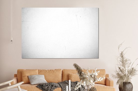 Décoration murale Métal - Peinture Aluminium Industriel - Béton - Wit - Moderne - 150x100 cm - Dibond - Photo sur aluminium - Décoration murale industrielle - Pour le salon/chambre