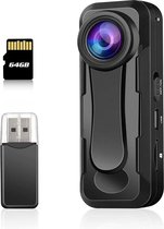 Kleine Body Camera 64GB - Echte 1080P - Persoonlijke Pocket Videocamera met Audio Loop Opname