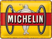 Wandbord Garage - Michelin - Tyres Bibendum Yellow