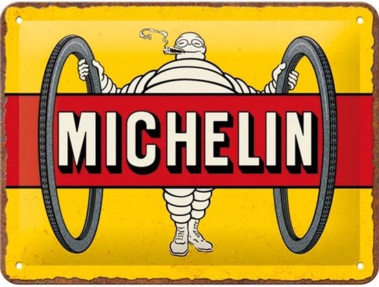 Bibendum Michelin Sur Pneu – Statue En Plâtre – Art Déco – Comme Neuve