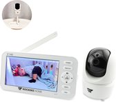 Rockerz Home Babyfoon - Babyfoon met camera - 5 inch FULL HD - Met flexibele standaard - Veilige privé verbinding - Op afstand bestuurbaar