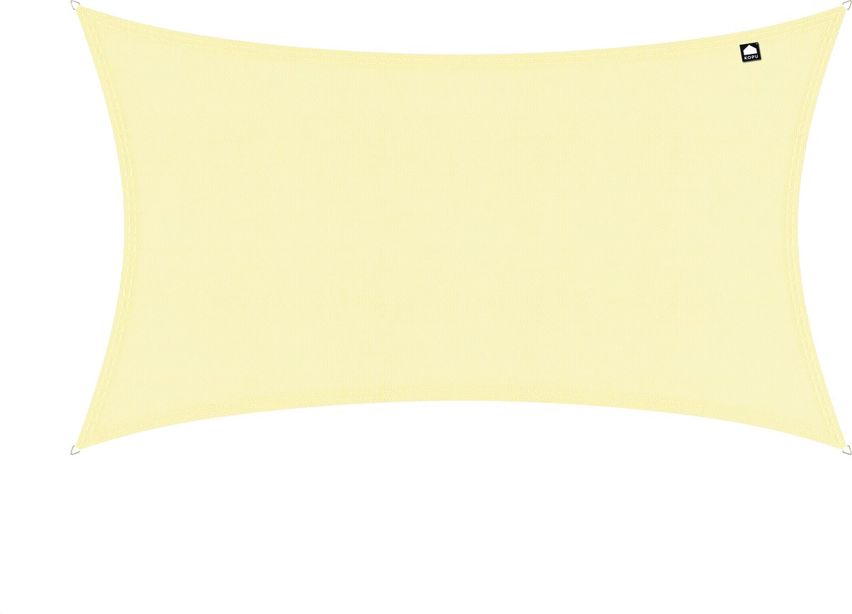 Kopu® Schaduwdoek Rechthoek 4x5 m Waterdicht - Zonnedoek - Creme