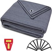 Awning carpet 250 x 500 cm - camping outdoor carpet blue/grey - camping awning carpet is made of polyethylene (HDPE) with stainless steel eyelets, robust and washable