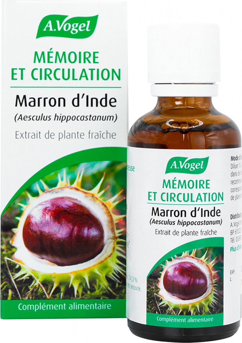 A.Vogel Geheugen en Bloedsomloop Paardenkastanje Vers Plantenextract 50 ml