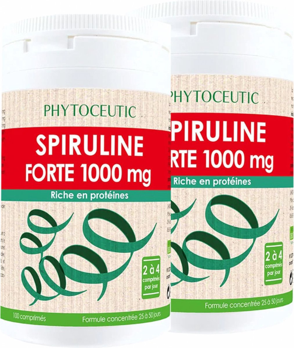 Goedkoopste Phytoceutic Spirulina Forte 1000 mg Verpakking van 2 x 100 Tabletten