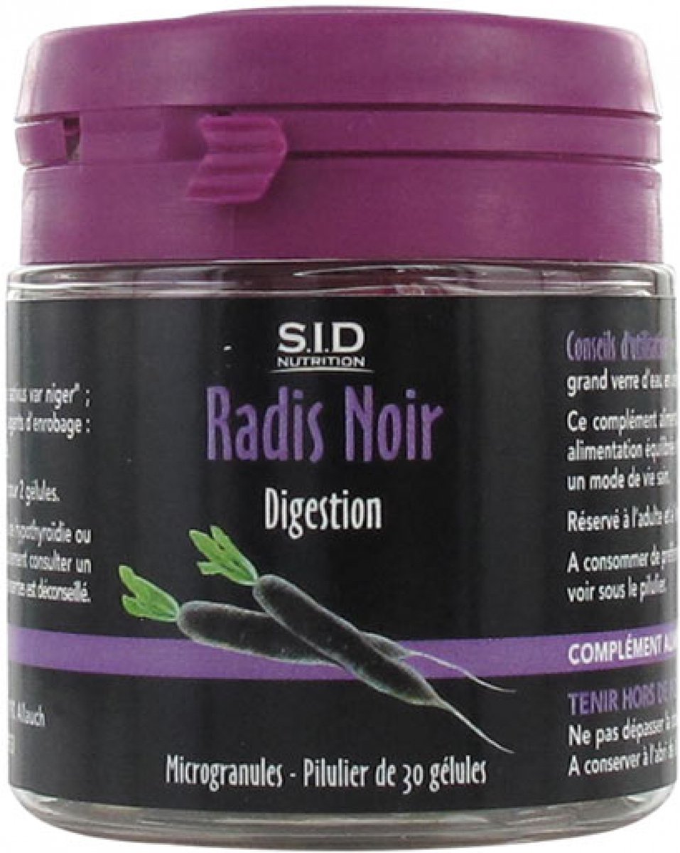 S.I.D Nutrition Spijsvertering Zwarte Radijs 30 Capsules