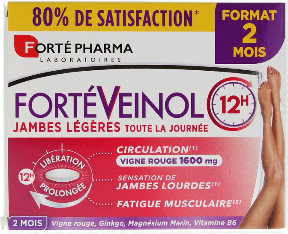 Goedkoopste Forté Pharma FortéVeinol 12H 60 Tabletten