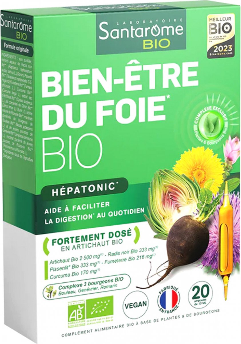 Goedkoopste Santarome Organic Liver Wellness 20 Ampullen