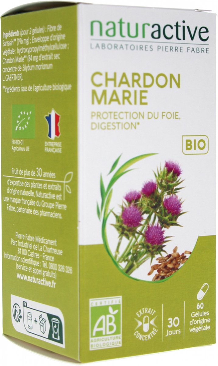Naturactive Mariadistel Biologisch 60 Capsules