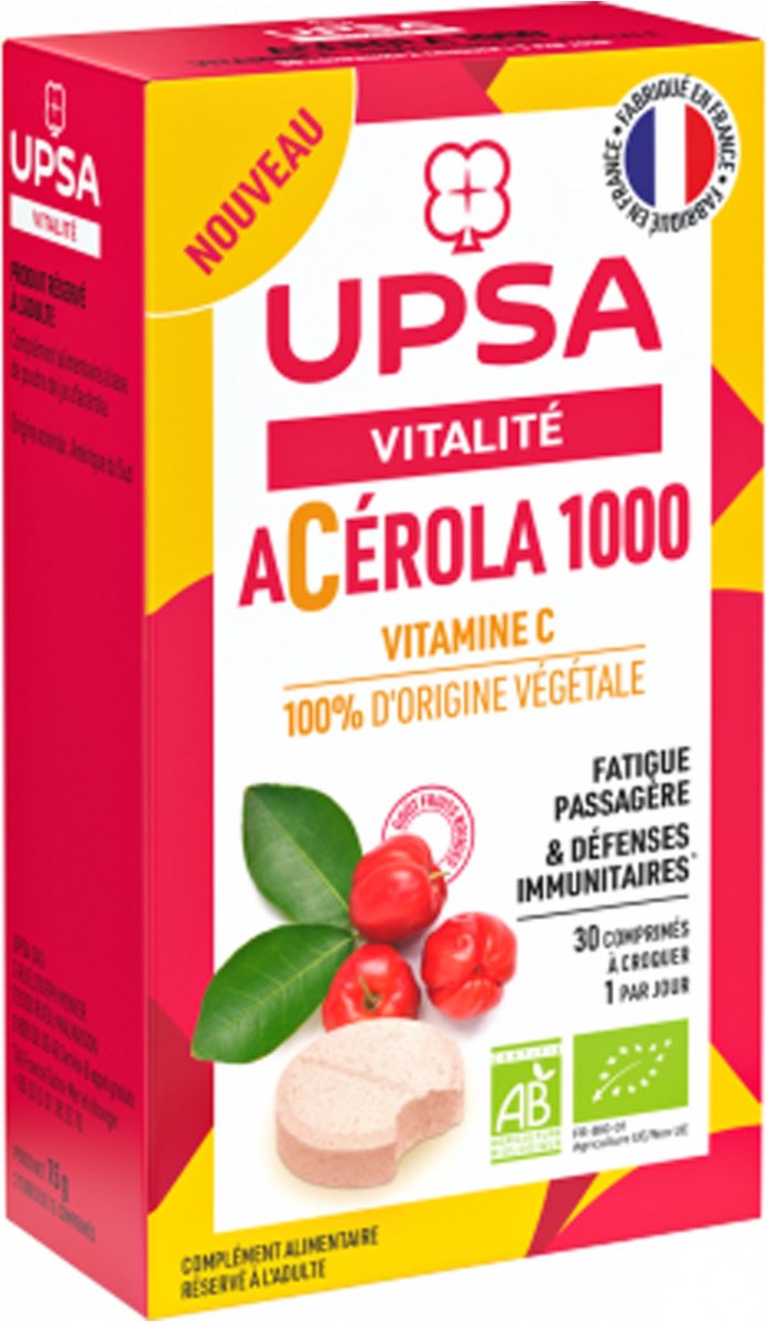 Goedkoopste UPSA Acerola 1000 Organic 30 Kauwtabletten