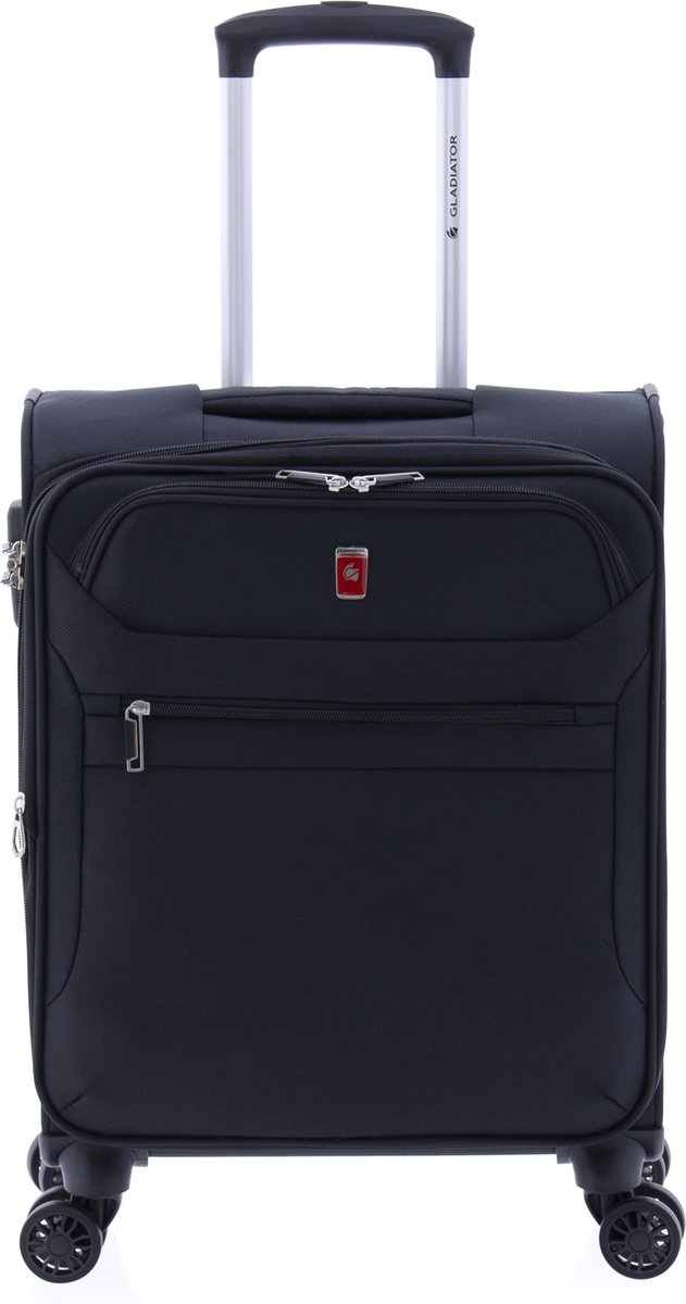Gladiator 3D Handbagage Koffer - 55 cm - 36/43 liter - Expandable - Zwart