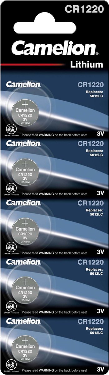 CR1220 3 V 5 Stuks Lithium batterij Camelion