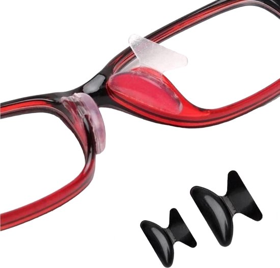 Fako Bijoux® - Anti-slip Neus Pads - Neuskussen Bril - Soft Bescherming Bril - Neuspads - 1.8mm - Medium - Zwart - 5 Paar