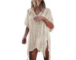 Geweo Badmode & strandkleding voor dames - Gehaakt strand jurkje - Strandjurkje - Bikini cover up - Beach dress - ONE SIZE