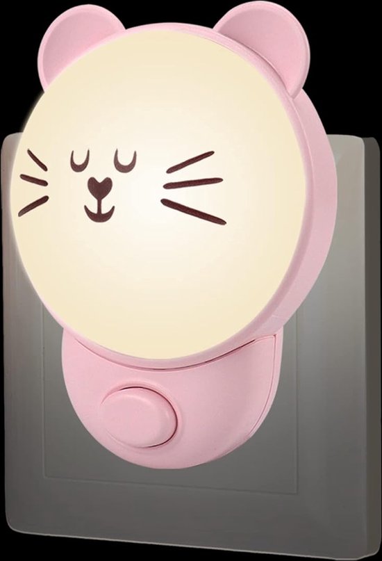 Nachtlampje voor Kinderen - Stopcontact met Schakelaar - Oriëntatielicht - Babyvoedingslamp - Slaapkamer Verlichting
