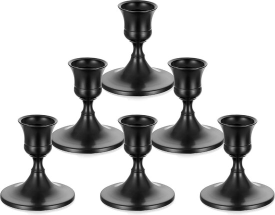 10-delige set kandelaars van metaal, tafeldecoratie, kaarsenstandaard voor bruiloft, feest, verjaardag, diner bij kaarslicht, vintage kandelaar, huisdecoratie