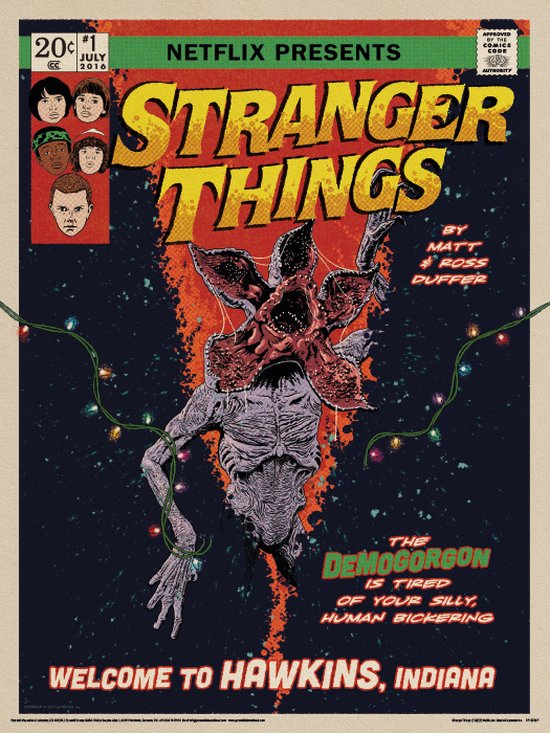 Stranger Things Comic Art Print 30x40cm | Poster
