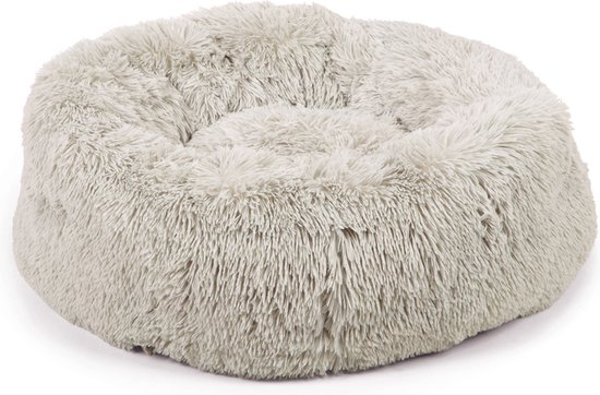 Beeztees Yali - Hondenmand - Pluche - Lichtgrijs - Diam. 70 cm