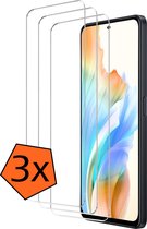 Protecteur d'écran adapté pour OPPO A58 Protecteur d'écran Protect Glas Tempered Glass - Protecteur d'écran adapté pour OPPO A58 Protecteur d'écran - 3 PACK