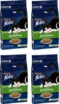 Felix Inhome Sensations - Kattenvoer Droogvoer - Kip Kalkoen & Groenten - 4 x 4 kg