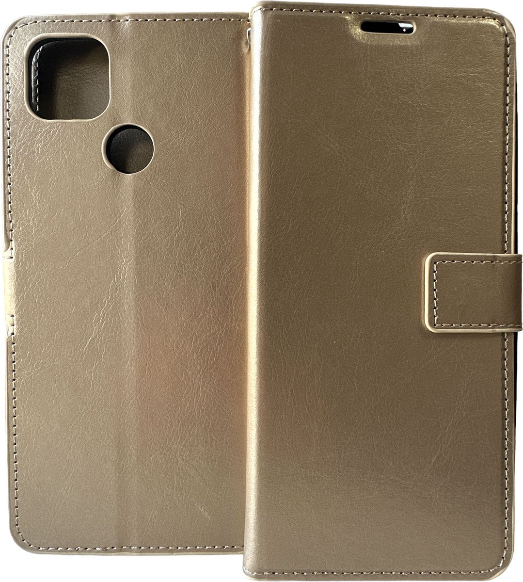 Portemonnee Book Case Hoesje Geschikt voor: Motorola Moto G9 Power - goud