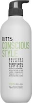 KMS CONSCIOUS STYLE EVERYDAY SHAMPOO 750ML - Normale shampoo vrouwen - Voor Alle haartypes
