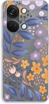 Case Company® - Hoesje geschikt voor OnePlus Nord 3 hoesje - Flowers with blue leaves - Soft Cover Telefoonhoesje - Bescherming aan alle Kanten en Schermrand