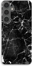 Case Company® - Hoesje geschikt voor Samsung Galaxy S24 Plus hoesje - Zwart Marmer - Soft Cover Telefoonhoesje - Bescherming aan alle Kanten en Schermrand