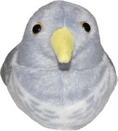Pluche koekoek vogel knuffel met geluid 13 cm
