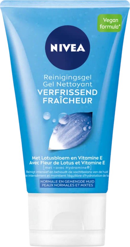 NIVEA Essentials Verfrissende Reinigingsgel Normale Huid - Reinigingsgel - Met Vitamine C & E - Cleanser - Gezicht Wassen - 150 ml