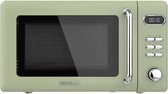 Micro-ondes numérique Cecotec Proclean 5110 Retro Green avec grill, 700 W en 5 positions, minuterie jusqu'à 60 minutes, 8 programmes et décongélation