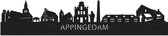 Skyline Appingedam Bois Zwart - 80 cm - Décoration design - Décoration murale