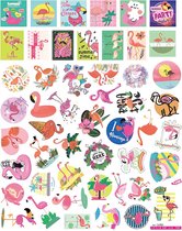 Flamingo | 50 stuks | Laptop Stickers | Bullet Journal Stickers | Stickers voor kinderen | Stickers voor volwassenen | Koffer Stickers | Stickers | Bujo Stickers | Decoratie Stickers