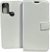 Portemonnee Book Case Hoesje Geschikt voor: Motorola Moto G10 / G20 / G30 - Wit