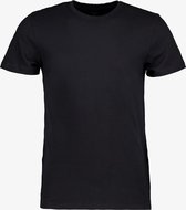 Unsigned heren T-shirt zwart katoen ronde hals - Maat L