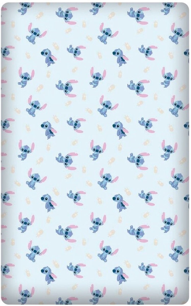 Disney Lilo & Stitch Hoeslaken Sweet - Eenpersoons - 90 x 190/200cm - Katoen - Disney Lilo & Stitch