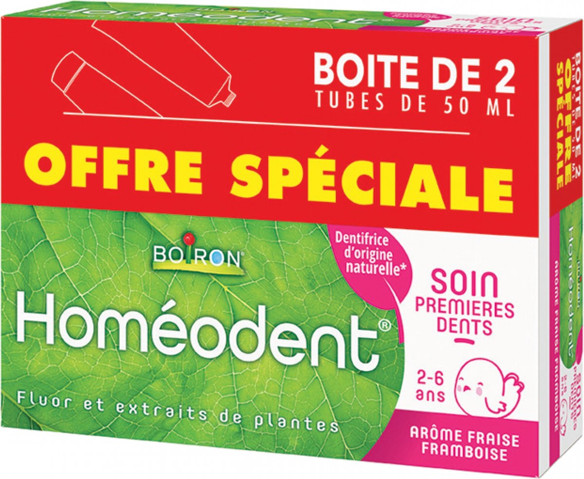 Boiron Homéodent Soin Premières Dents 2-6 Jaar Set van 2 x 50 ml