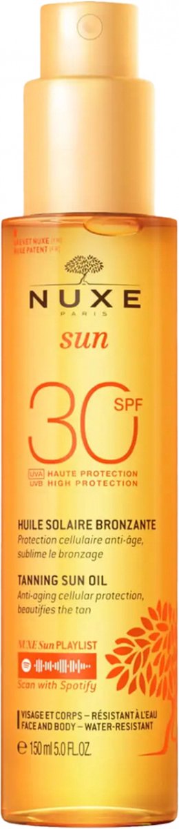 Goedkoopste Nuxe Sun Tanning Oil High Protection for Face and Body SPF30 - Zonnebrand - 150 ml