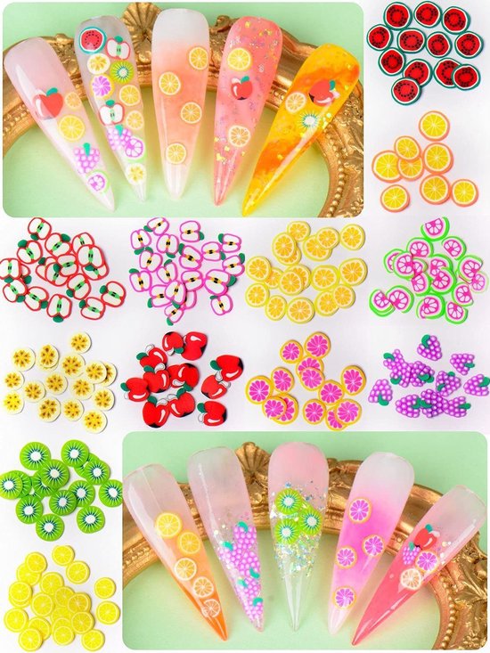 Kikonoke 3D Nagelset - 1400 Stück Schmetterling, Rose, Bär & Strasssteine Für Nail Art DIY