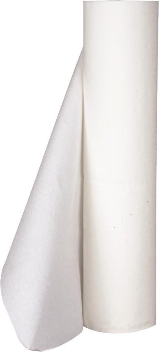 Onderzoeksbankpapier 2-laags geperforeerd 50cm x 150m wit Abena