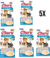 Inaba - Churu Tuna Scallop Kattensnack - 5 x 56 gram (20 sticks) - Voordeelverpakking