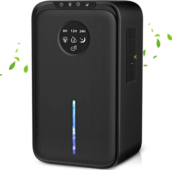 Swinkle® Luchtontvochtiger en Luchtreiniger - Ontvochtigt tot 1L per Dag - Dehumidifier geschikt voor Woonkamer, Slaapkamer, Badkamer met LED Scherm