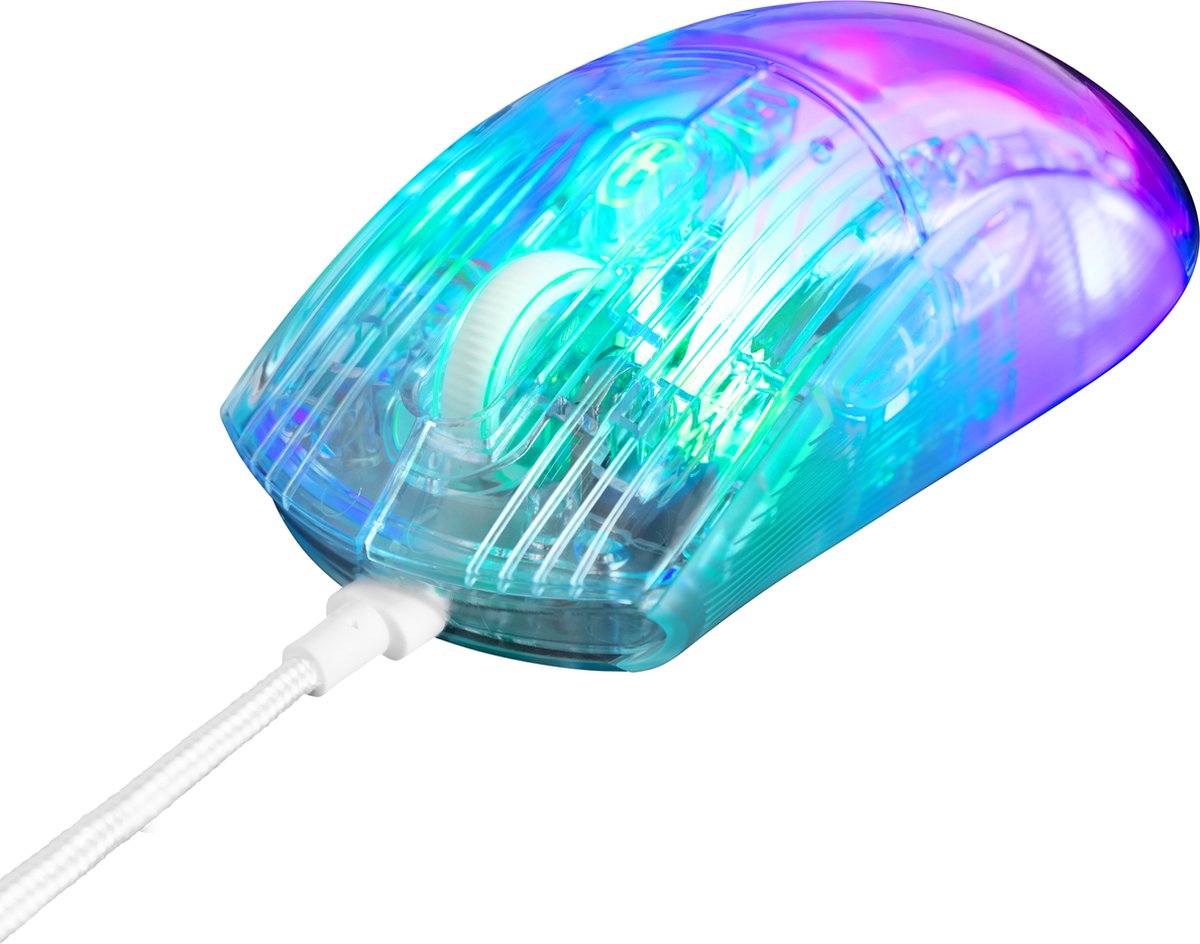 Deltaco Gaming DM330 Gaming Muis - USB - Incl. Software - RGB - Transparant