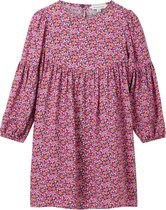 TOM TAILOR all over printed flower dress Meisjes Jurk - Maat 104/110