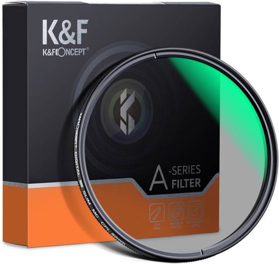 K&F Concept 62mm circulair polarisatiefilter Nano-A MC slim CPL