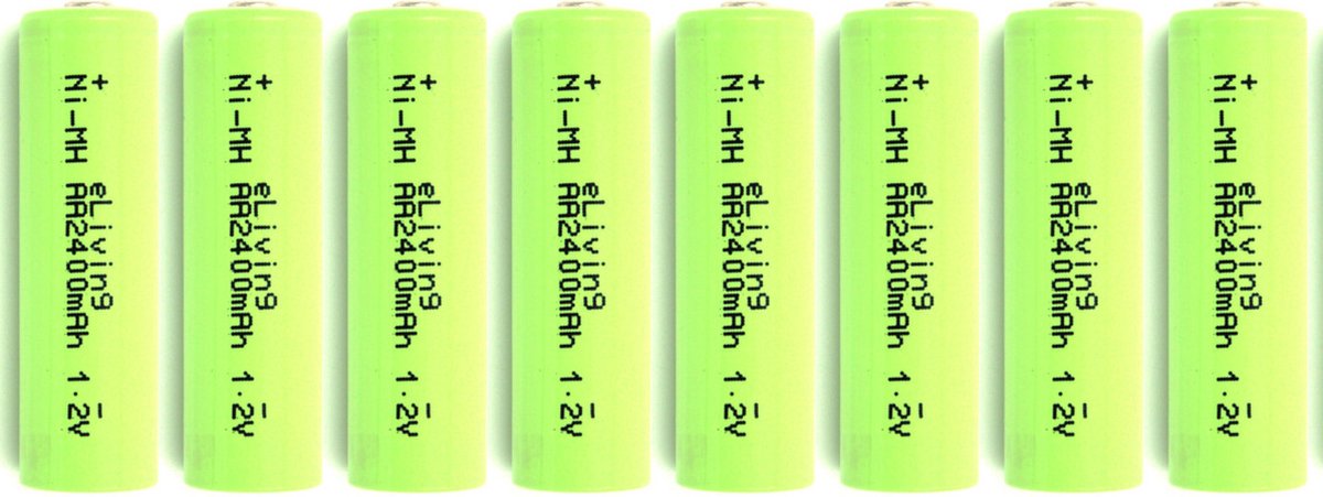 eLiving - Oplaadbare AA batterijen 2400mAh. 8 stuks