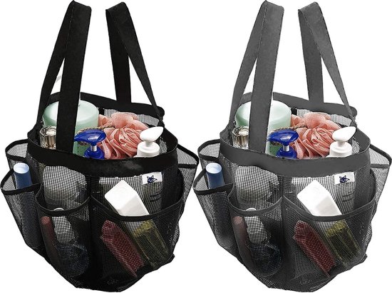 Mesh-opbergtas voor ballen. Biedt Plaats aan Maximaal 20 ballen. Lichtgewicht en Compacte Tas voor Reisdouches in de Sportschool