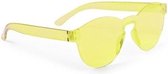 Finnacle - Feestelijke gele zonnebril voor volwassenen - Partybril in vrolijke kleur