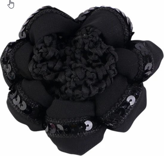 HorsebyAmy Scrunchie zwart met knotnetje glitter